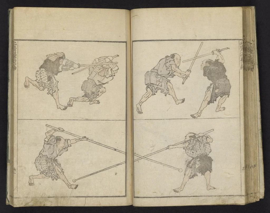 An illustration from Denshin kaishu Hokusai manga, 1828, leaf 23