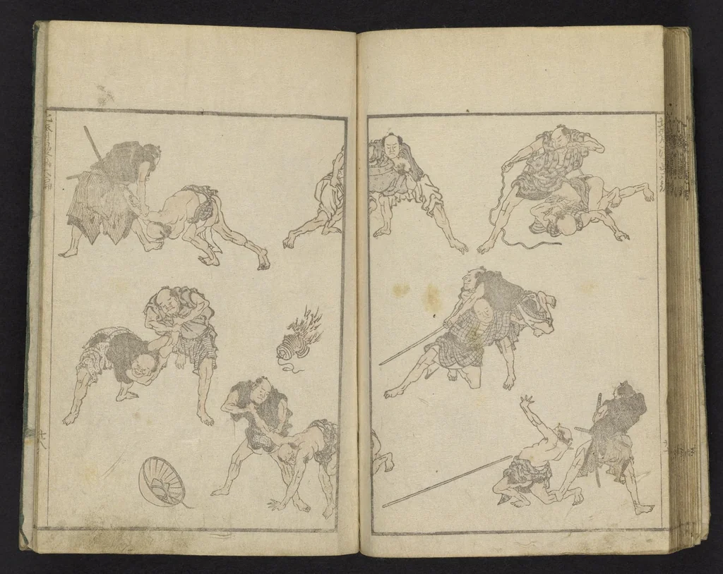 An illustration from Denshin kaishu Hokusai manga, 1828, leaf 29