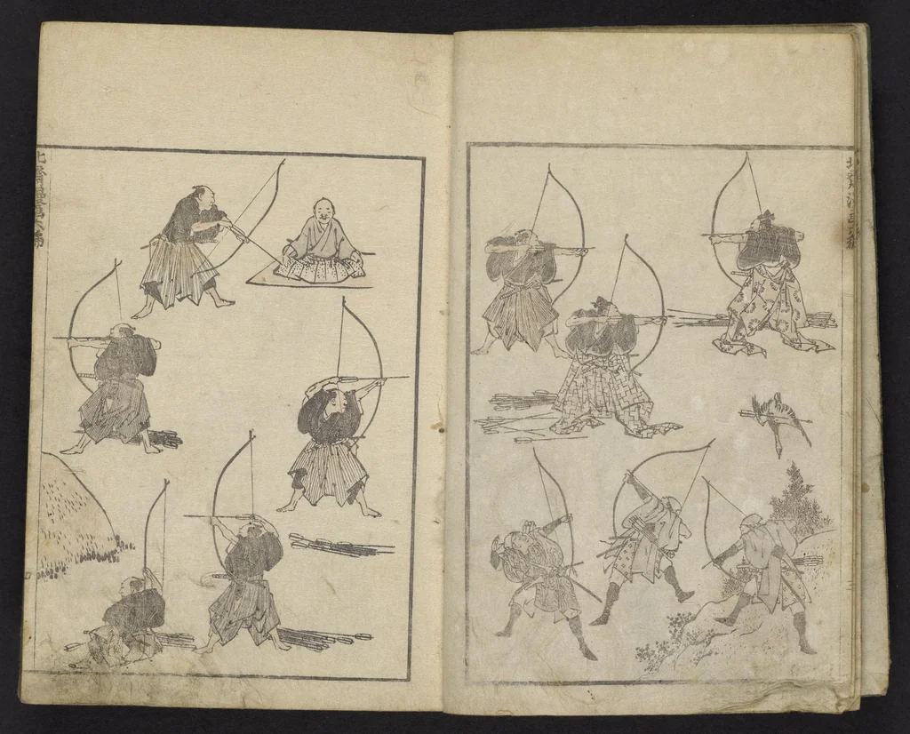 An illustration from Denshin kaishu Hokusai manga, 1828, leaf 5