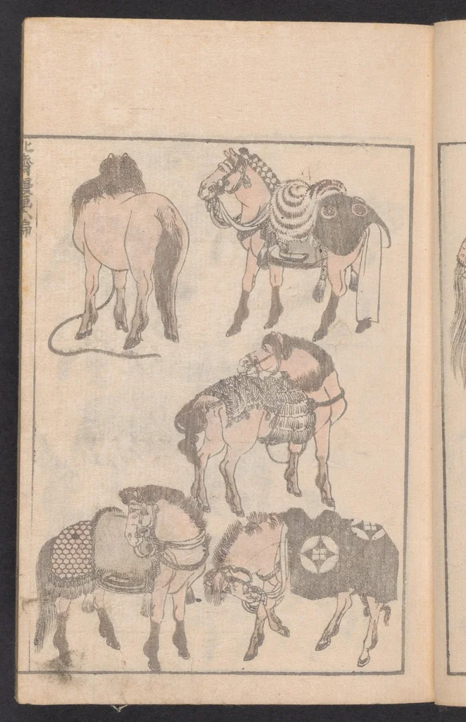 An illustration from Denshin kaishu Hokusai manga, 1780, leaf 11