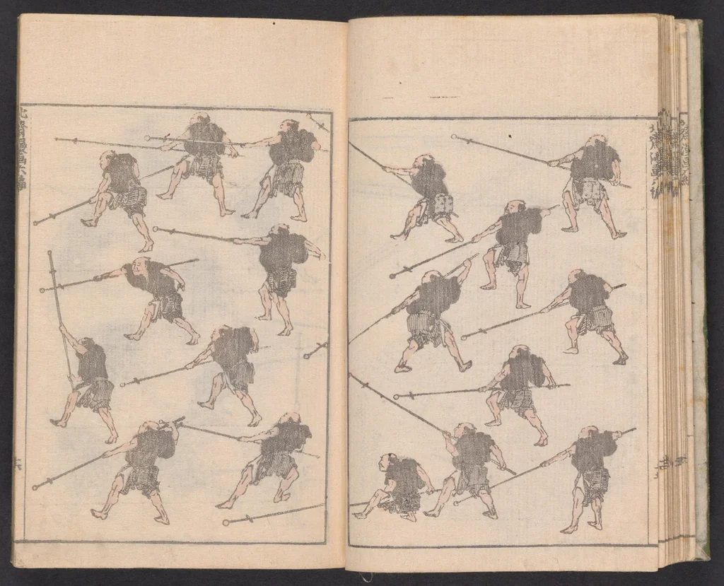 An illustration from Denshin kaishu Hokusai manga, 1780, leaf 17