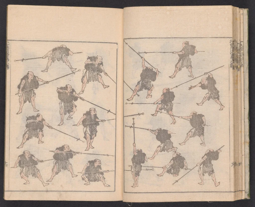 An illustration from Denshin kaishu Hokusai manga, 1780, leaf 18