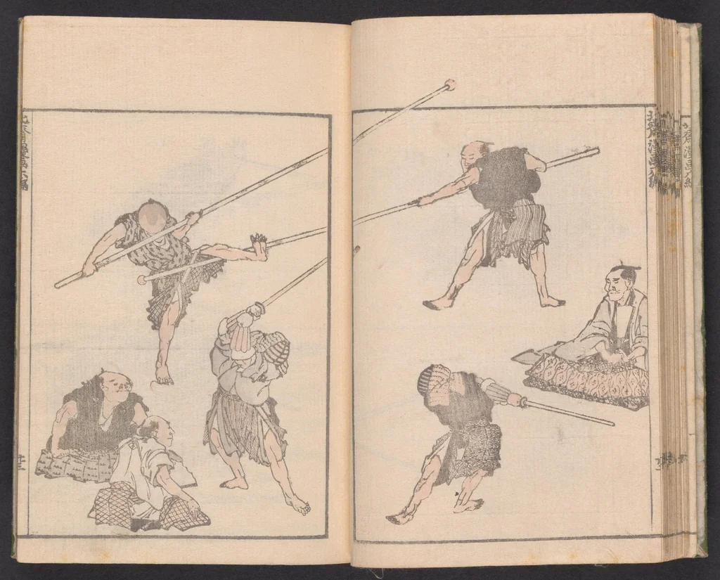 An illustration from Denshin kaishu Hokusai manga, 1780, leaf 24