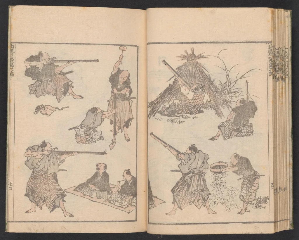 An illustration from Denshin kaishu Hokusai manga, 1780, leaf 28