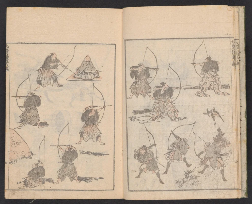 An illustration from Denshin kaishu Hokusai manga, 1780, leaf 5