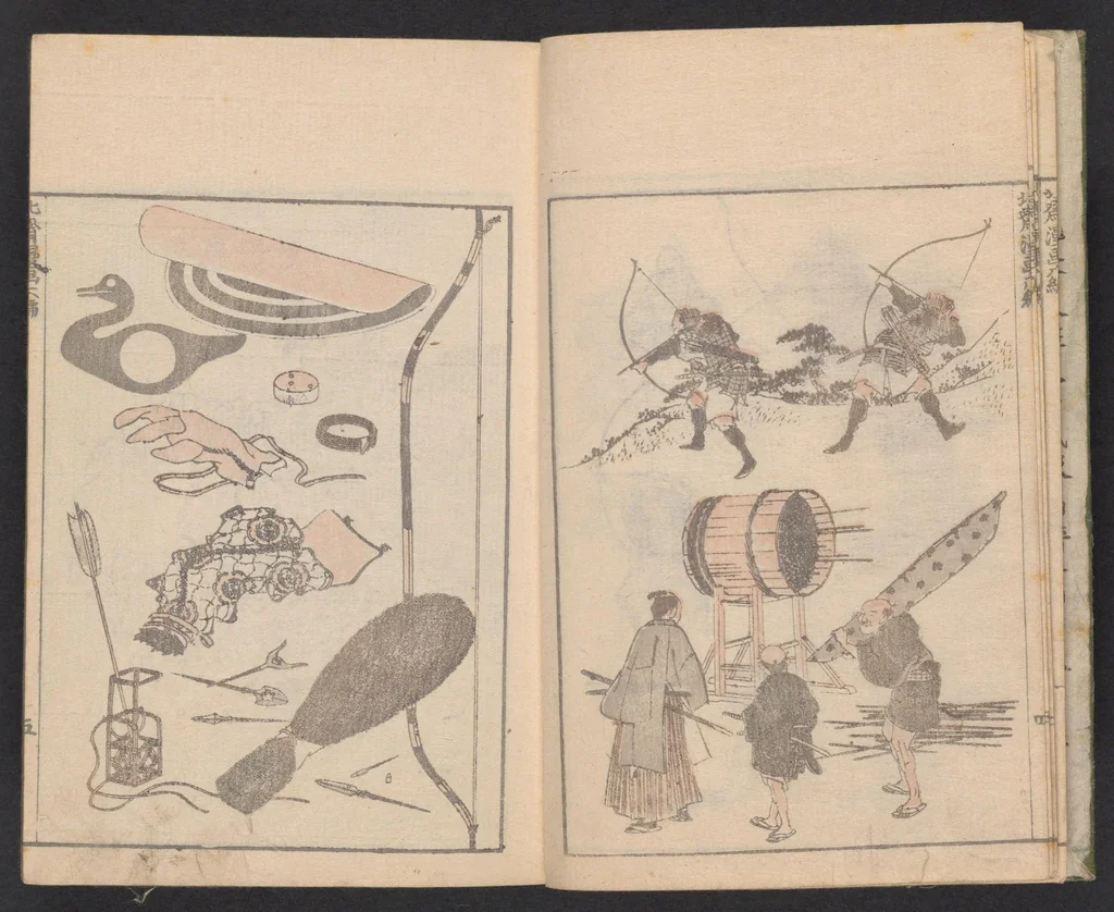An illustration from Denshin kaishu Hokusai manga, 1780, leaf 6