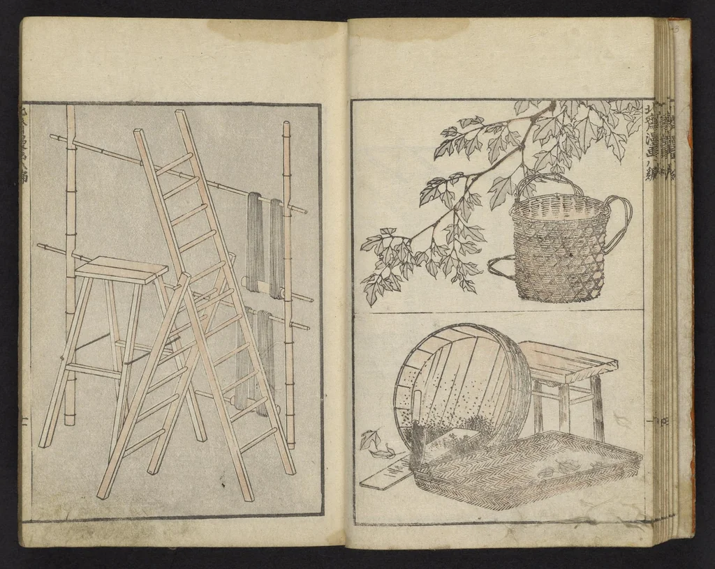 An illustration from Denshin kaishu Hokusai manga, 1828, leaf 12