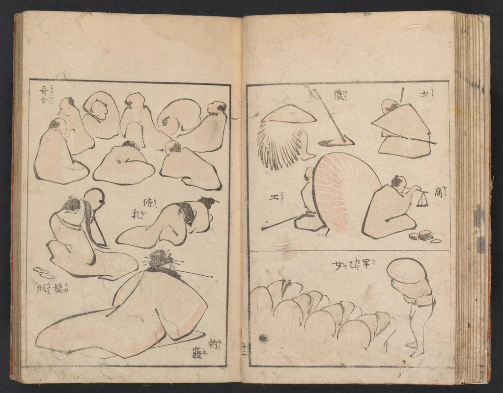 An illustration from [Denshin kaishu Ippitsu gafu], 1823, leaf 14