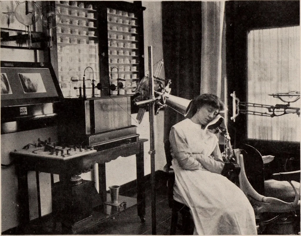 An illustration from Dental and oral radiography : a text book for students and practitioners of dentistry, 1916, leaf 100