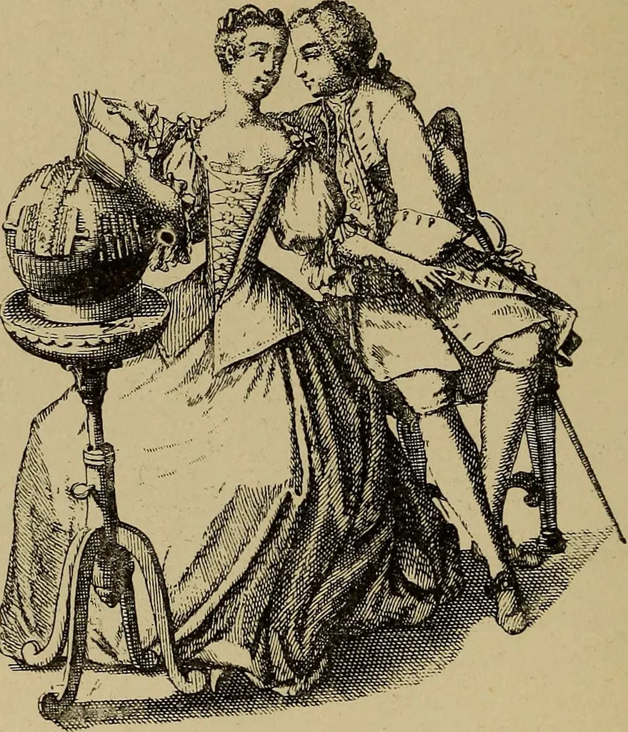 An illustration from Dentelles et guipures : anciennes et modernes, imitations ou copies. Varieté des genres et des points. 52 portraits documentaires, 249 échantillons de dentelles, collerettes, fraises, manchettes, rabats, etc., 1904, leaf 100