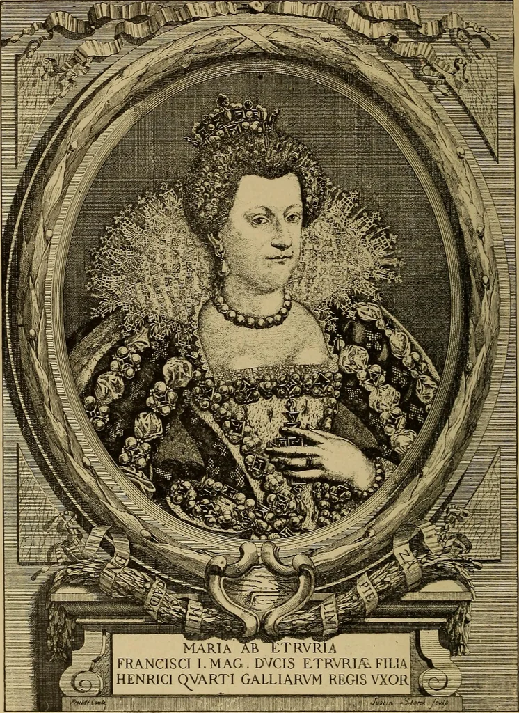 An illustration from Dentelles et guipures : anciennes et modernes, imitations ou copies. Varieté des genres et des points. 52 portraits documentaires, 249 échantillons de dentelles, collerettes, fraises, manchettes, rabats, etc., 1904, leaf 64
