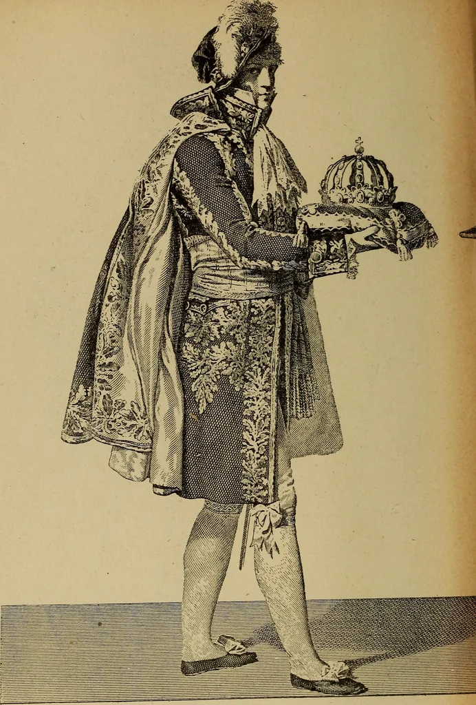 An illustration from Dentelles et guipures : anciennes et modernes, imitations ou copies. Varieté des genres et des points. 52 portraits documentaires, 249 échantillons de dentelles, collerettes, fraises, manchettes, rabats, etc., 1904, leaf 94