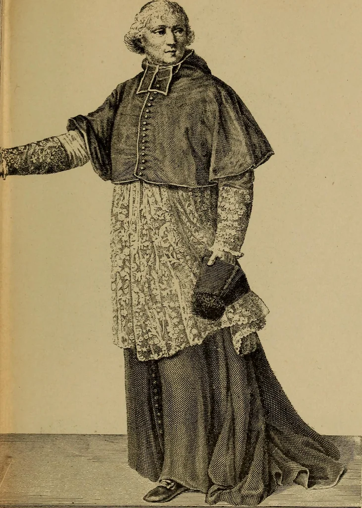 An illustration from Dentelles et guipures : anciennes et modernes, imitations ou copies. Varieté des genres et des points. 52 portraits documentaires, 249 échantillons de dentelles, collerettes, fraises, manchettes, rabats, etc., 1904, leaf 95