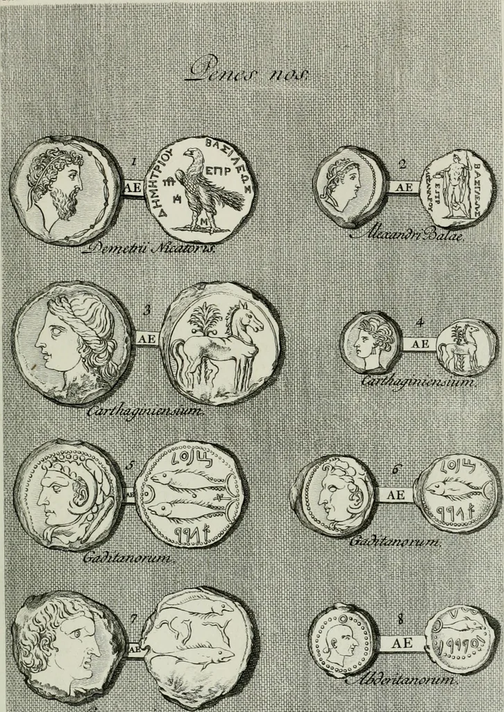 An illustration from De numis hebraeo-samaritanis, 1781, leaf 166