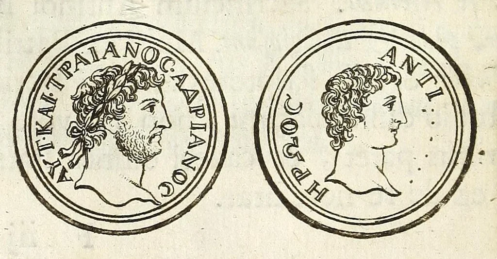 An illustration from De nummo Pantheo Hadriani Imperatoris, ad ill[uminati]mum Spanhemium dissertatio : in qua praeter nonnulla de consecrationibus veterum, illarúmque origine, peculiaris quaedam instituitur comparatio inter Hadrianum, & Alexandrum M. multáque illis communia demonstrantur, 1690, leaf 70