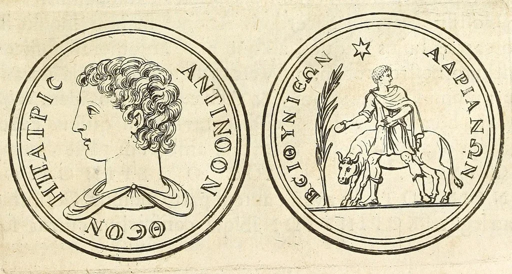 An illustration from De nummo Pantheo Hadriani Imperatoris, ad ill[uminati]mum Spanhemium dissertatio : in qua praeter nonnulla de consecrationibus veterum, illarúmque origine, peculiaris quaedam instituitur comparatio inter Hadrianum, & Alexandrum M. multáque illis communia demonstrantur, 1690, leaf 73