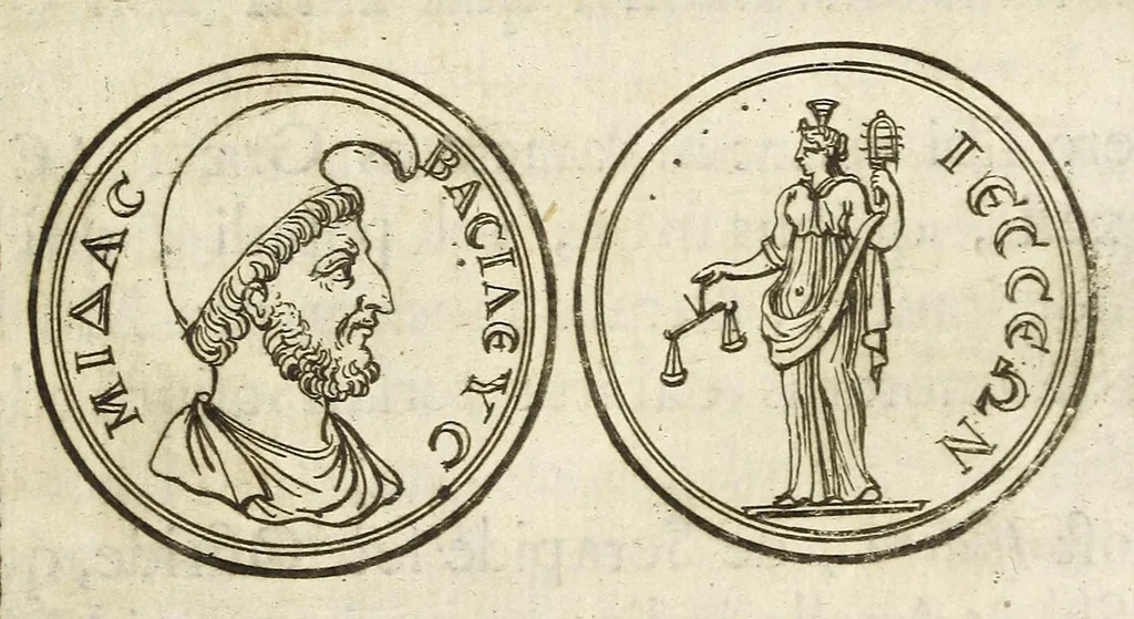 An illustration from De nummo Pantheo Hadriani Imperatoris, ad ill[uminati]mum Spanhemium dissertatio : in qua praeter nonnulla de consecrationibus veterum, illarúmque origine, peculiaris quaedam instituitur comparatio inter Hadrianum, & Alexandrum M. multáque illis communia demonstrantur, 1690, leaf 87