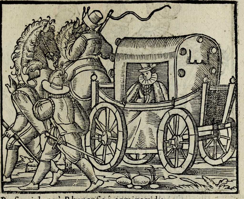 An illustration from De nuptiis illustris ac generosi Domini, Dom. Iohannis Georgii, Comitis a Zollern, serenissimi vtriusque Bauariae Ducis, Maxaemiliani consiliarij, &c. illustris & generosi Domini, Dom. Italo Friderici, Comitis à Zollern, Sigmaringen & Veringen, Domini in Haigerloch & Wehrstain, Romani Imperij Cubicularij haereditarij, Sacrae Caes. Maiestatis consiliarij intimi, &c. filii vnicè dilecti, Dominorum suorum clementissimorum, cum illustri et generosa Domina, Do. Francisca, illustris & generosi Domini, Dom. Friderici Vvild, Comitis in Thaumb & Kyrburg, Comitis Rheinensis in Stain, Comitis à Salm, & Domini in Vinstingen, &c. filia : celebratis Hechingae XI. Octobris, anno salutis M. D. IIC. libri septem : versu heroico, 1601, leaf 127