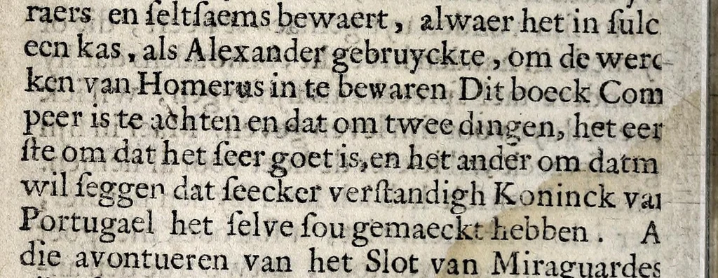 An illustration from Den verstandigen vroomen ridder, don Quichot de la Mancha, 1657, leaf 68