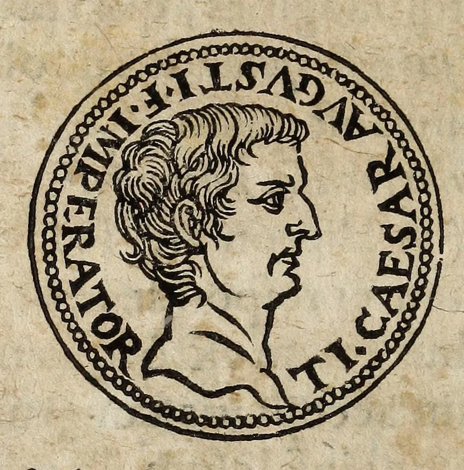 An illustration from De nvmismate censvs, a Pharisaeis in qvaestionem vocato : dissertatio theologistorica Marqvardi Freheri .., 1599, leaf 34