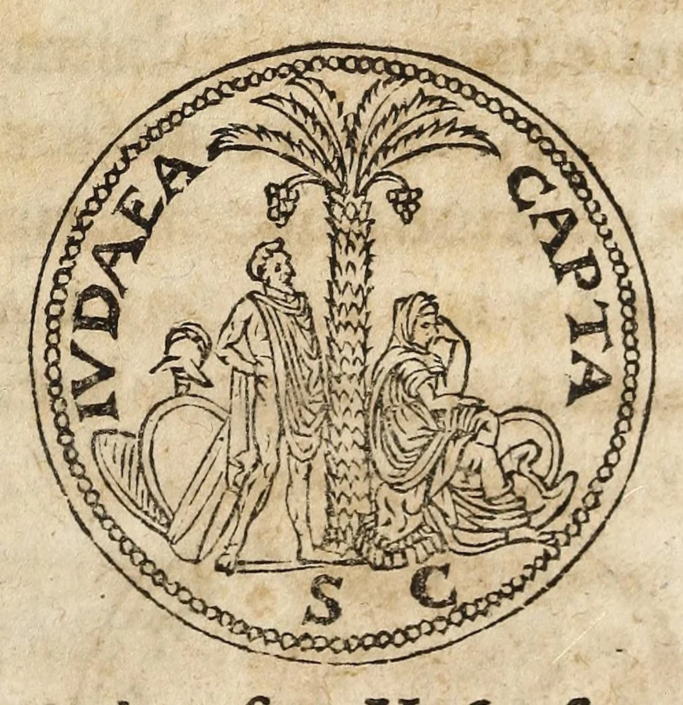 An illustration from De nvmismate censvs, a Pharisaeis in qvaestionem vocato : dissertatio theologistorica Marqvardi Freheri .., 1599, leaf 41