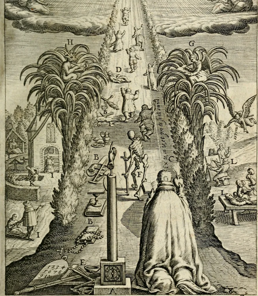 An illustration from Den wech des eeuwich levens, 1622, leaf 308