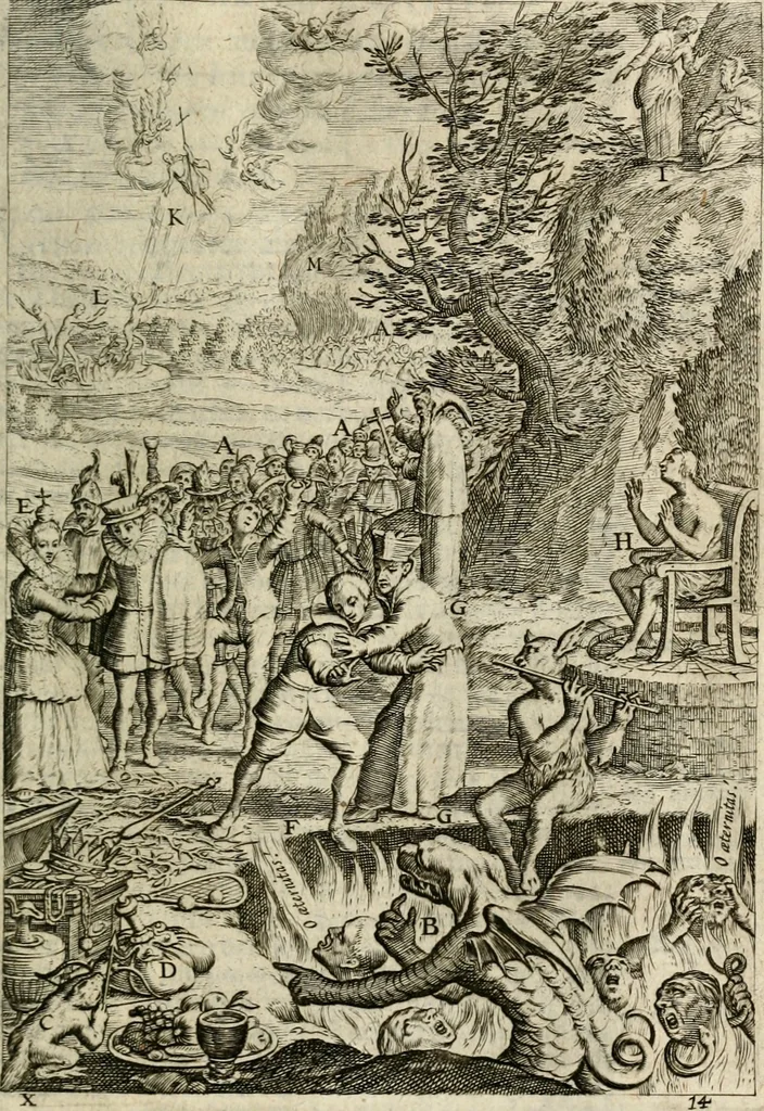 An illustration from Den wech des eeuwich levens, 1622, leaf 574