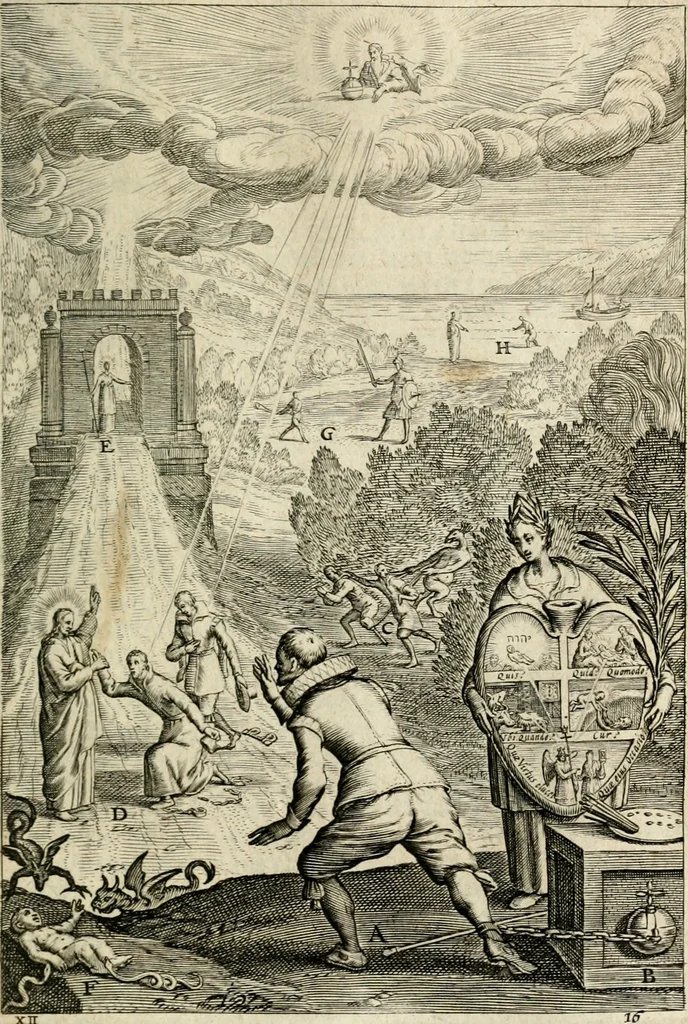 An illustration from Den wech des eeuwich levens, 1622, leaf 594