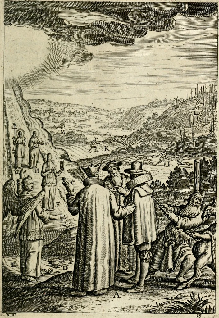 An illustration from Den wech des eeuwich levens, 1622, leaf 614