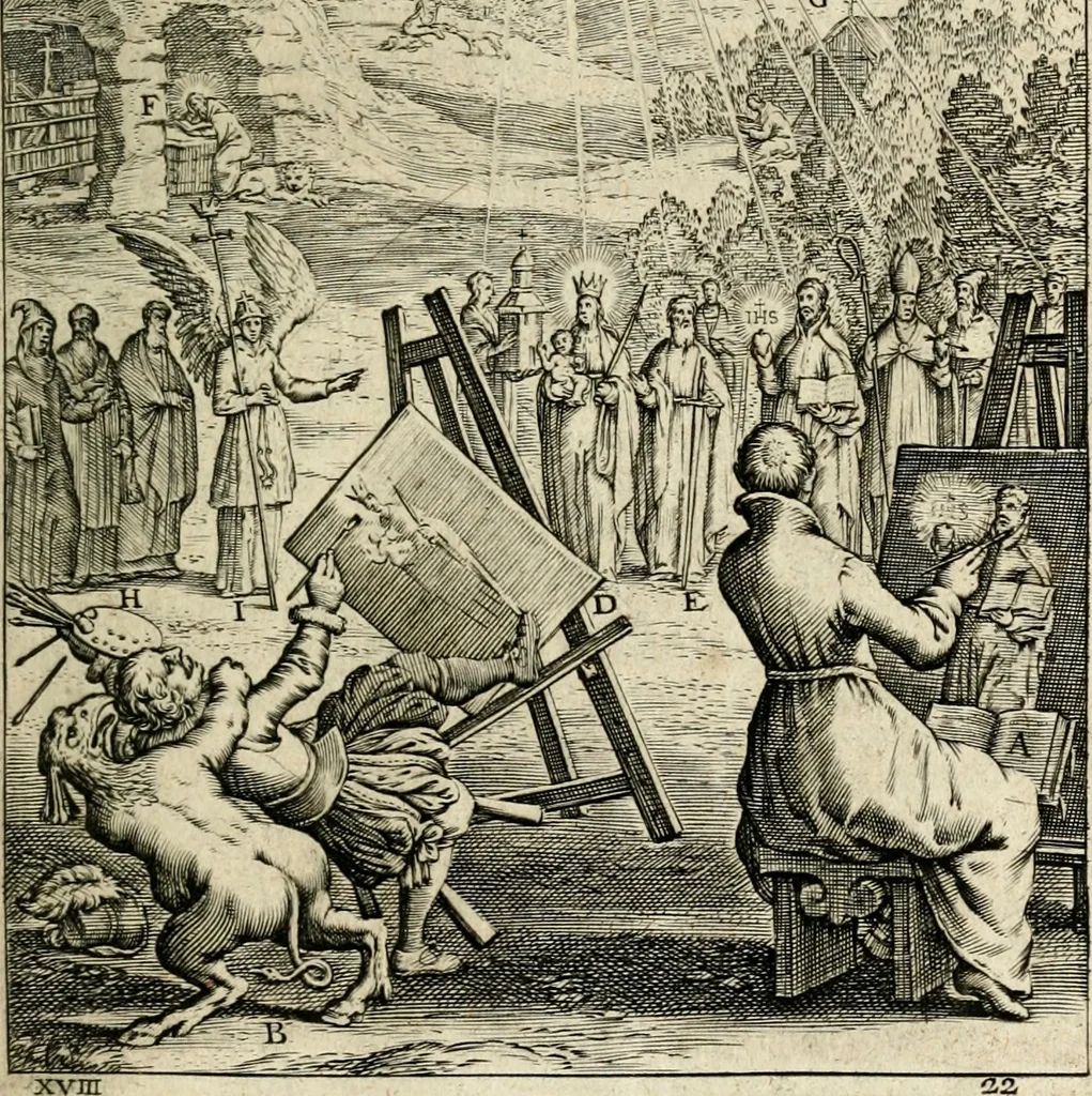 An illustration from Den wech des eeuwich levens, 1622, leaf 654