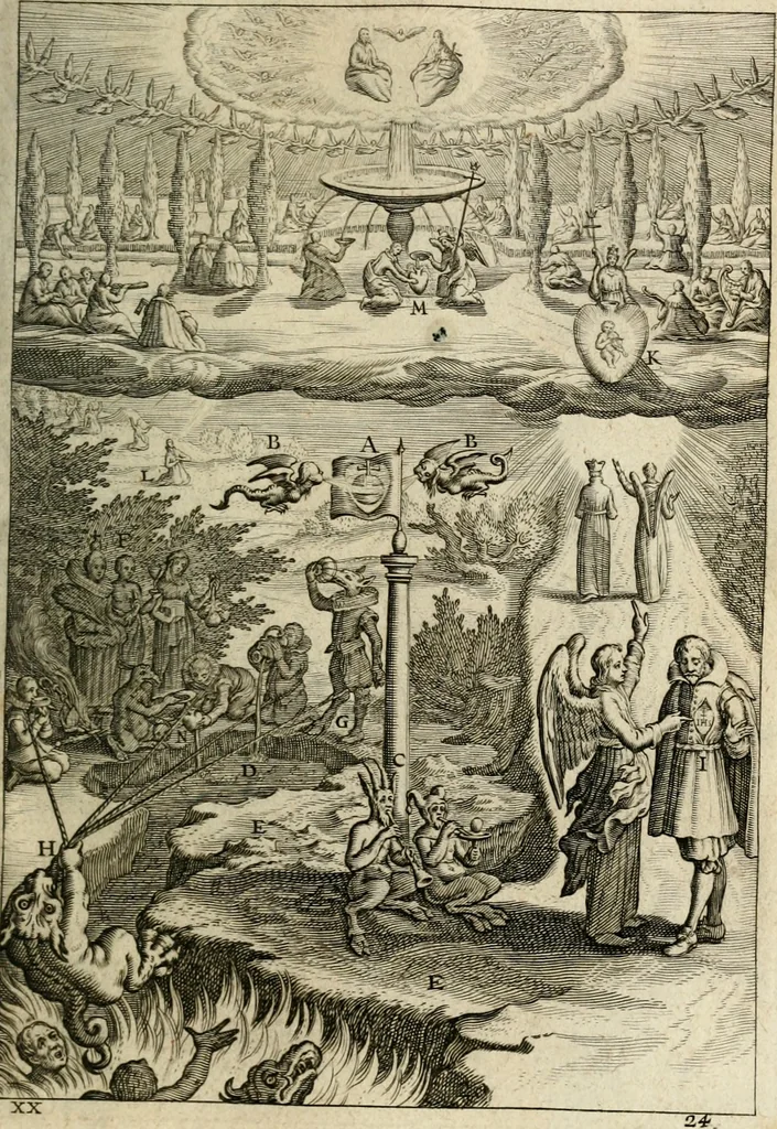 An illustration from Den wech des eeuwich levens, 1622, leaf 678
