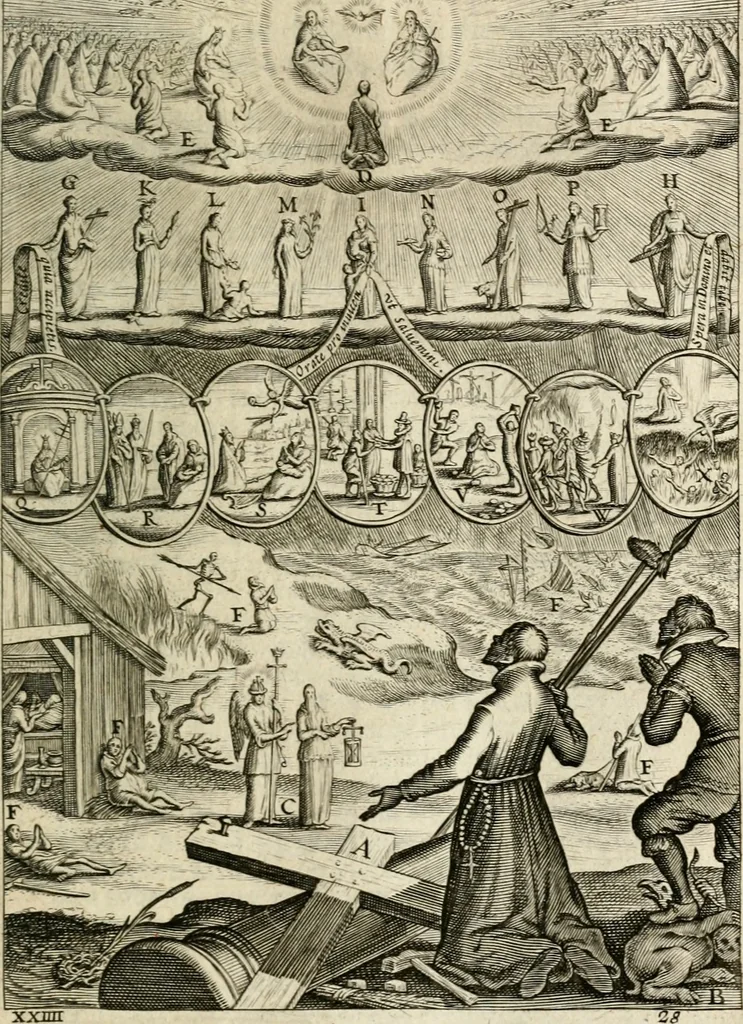 An illustration from Den wech des eeuwich levens, 1622, leaf 760