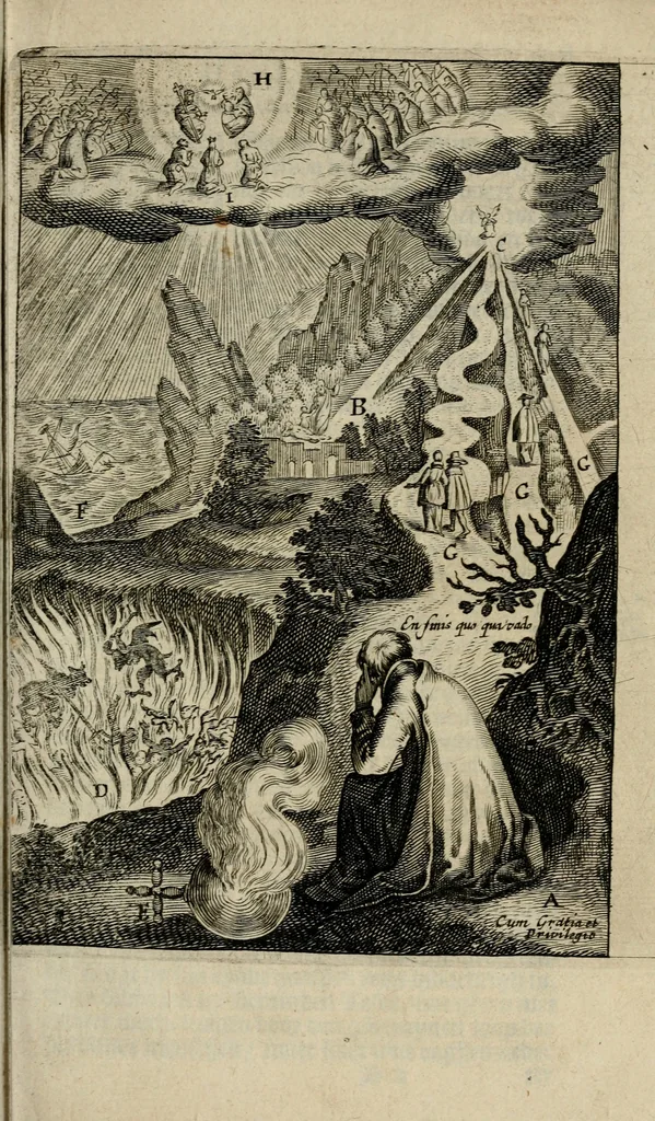 An illustration from Den wech des eeuwich levens, 1649, leaf 22