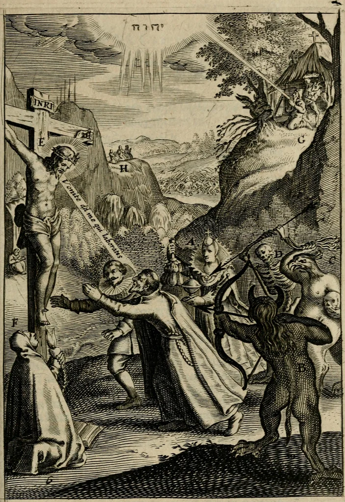 An illustration from Den wech des eeuwich levens, 1649, leaf 302