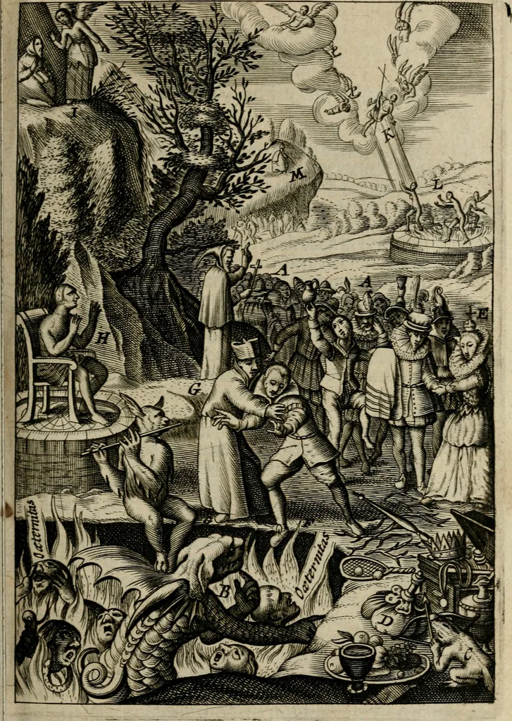 An illustration from Den wech des eeuwich levens, 1649, leaf 338