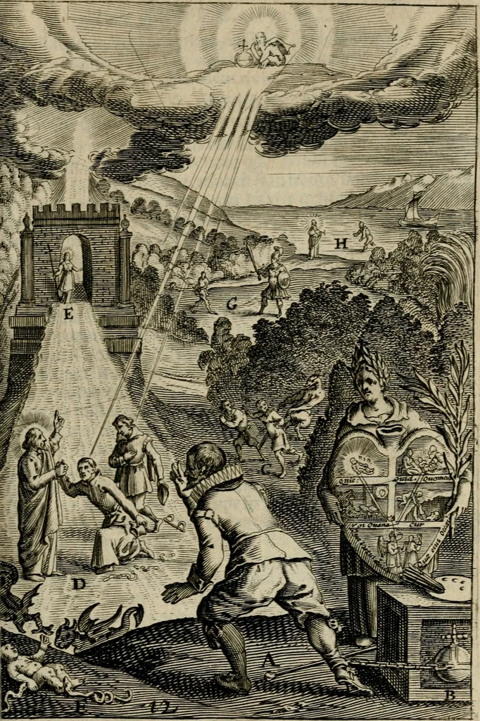 An illustration from Den wech des eeuwich levens, 1649, leaf 562