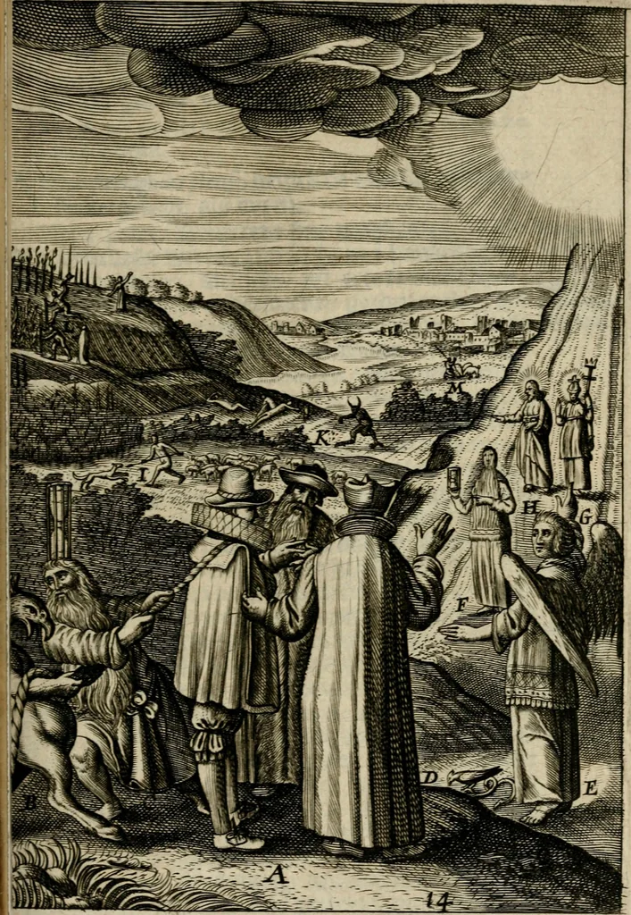 An illustration from Den wech des eeuwich levens, 1649, leaf 582