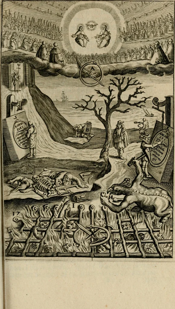 An illustration from Den wech des eeuwich levens, 1649, leaf 614