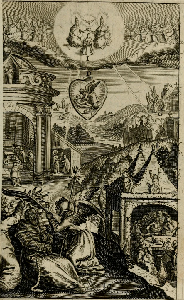 An illustration from Den wech des eeuwich levens, 1649, leaf 632