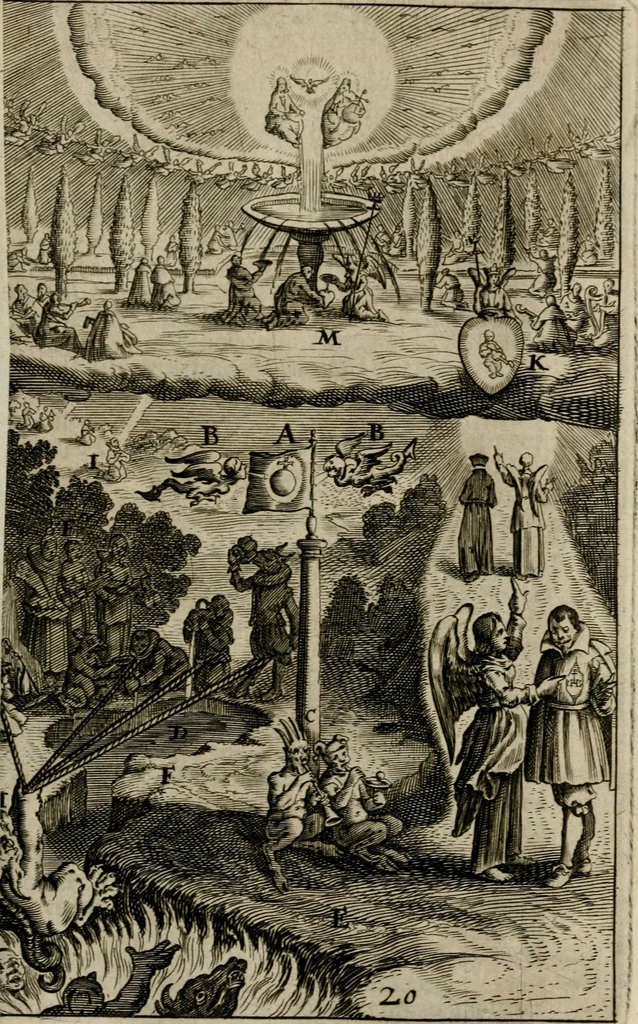 An illustration from Den wech des eeuwich levens, 1649, leaf 642