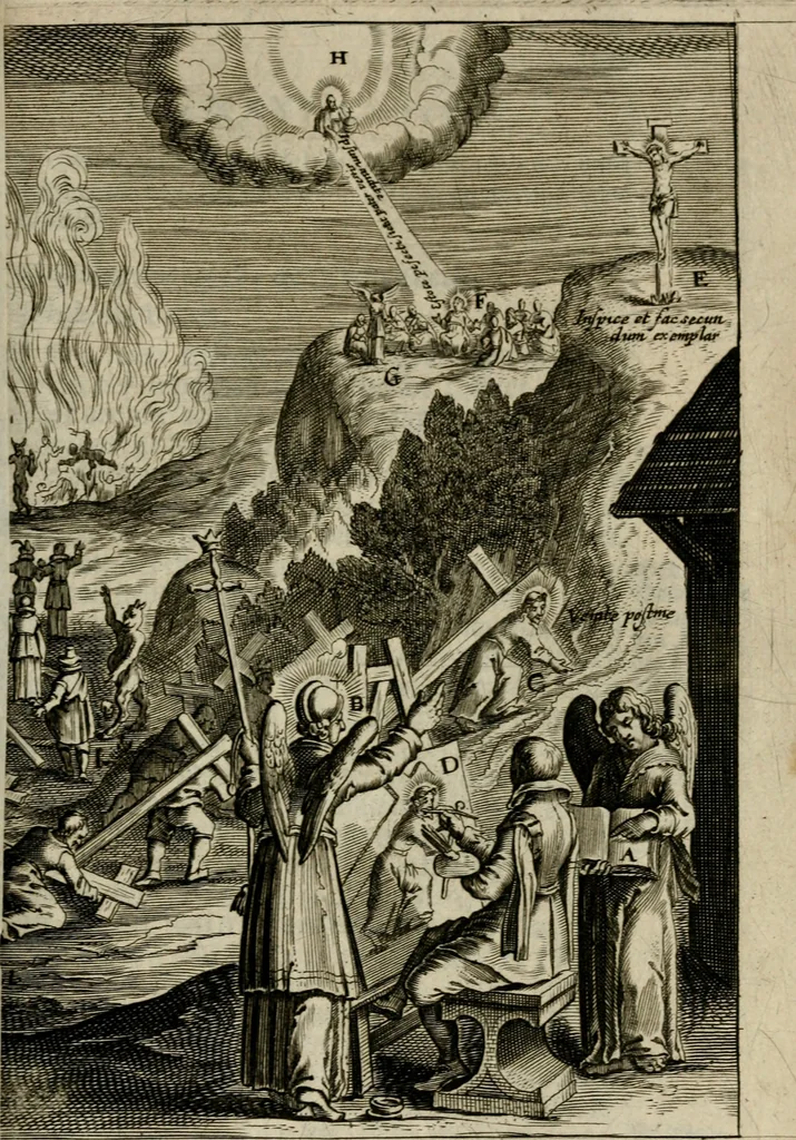 An illustration from Den wech des eeuwich levens, 1649, leaf 652