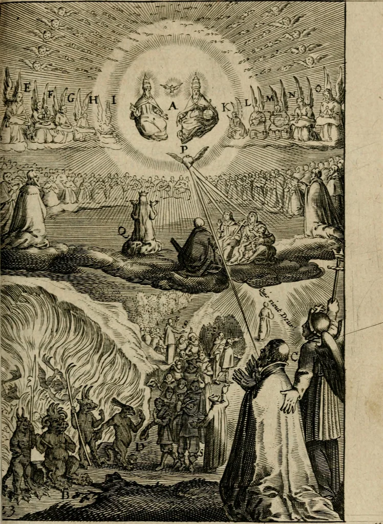 An illustration from Den wech des eeuwich levens, 1649, leaf 674