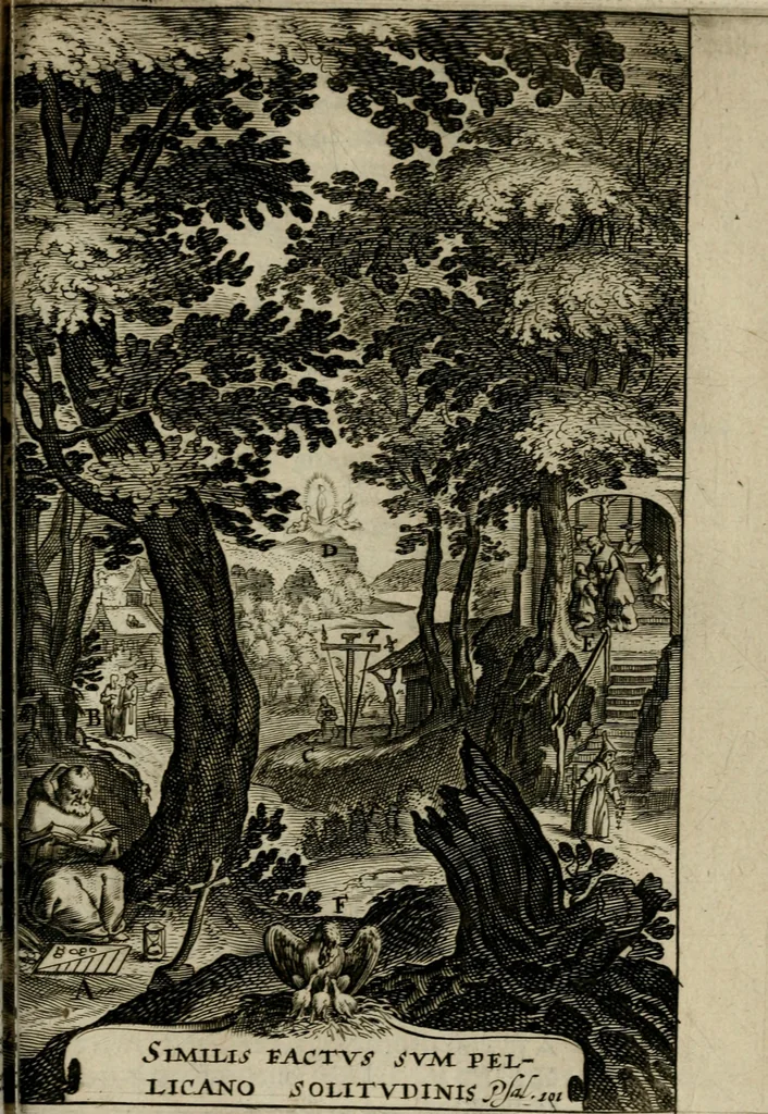 An illustration from Den wech des eeuwich levens, 1649, leaf 704