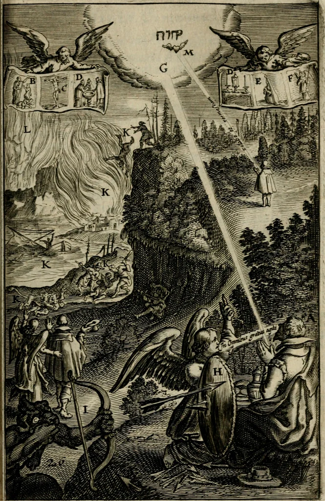 An illustration from Den wech des eeuwich levens, 1649, leaf 732