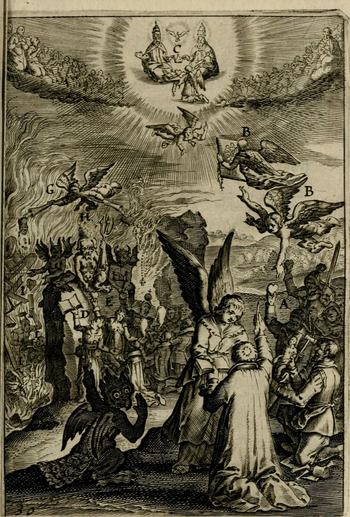 An illustration from Den wech des eeuwich levens, 1649, leaf 820