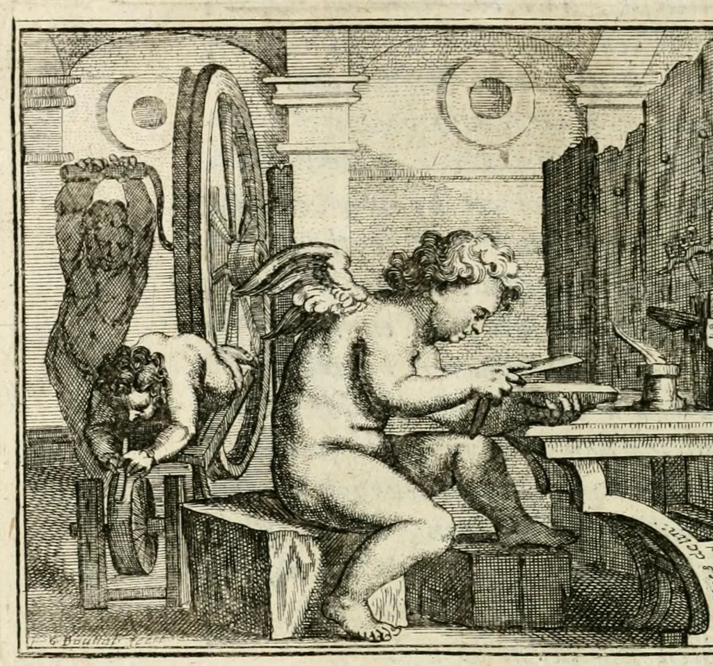 An illustration from De on-ghemaskerde liefde des Hemels : tot weder-liefde door verscheyden beweegh-redenen, aen-spraecken ende betrachtinghen : verciert met schoone sinne-belden, 1686, leaf 146