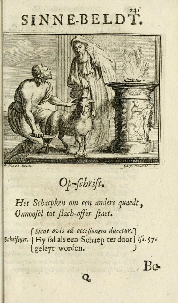 An illustration from De on-ghemaskerde liefde des Hemels : tot weder-liefde door verscheyden beweegh-redenen, aen-spraecken ende betrachtinghen : verciert met schoone sinne-belden, 1686, leaf 273