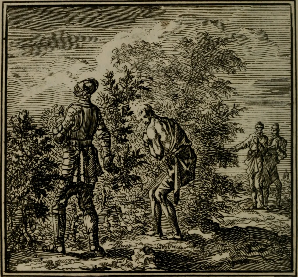 An illustration from De Onwaardige Wereld, 1728, leaf 197