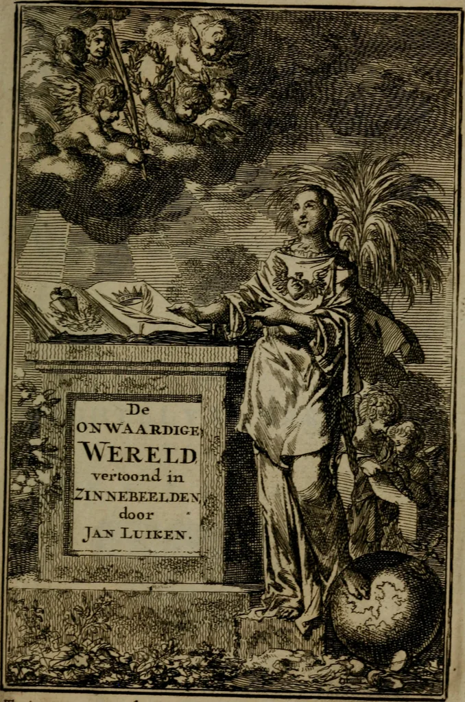 An illustration from De Onwaardige Wereld, 1728, leaf 4