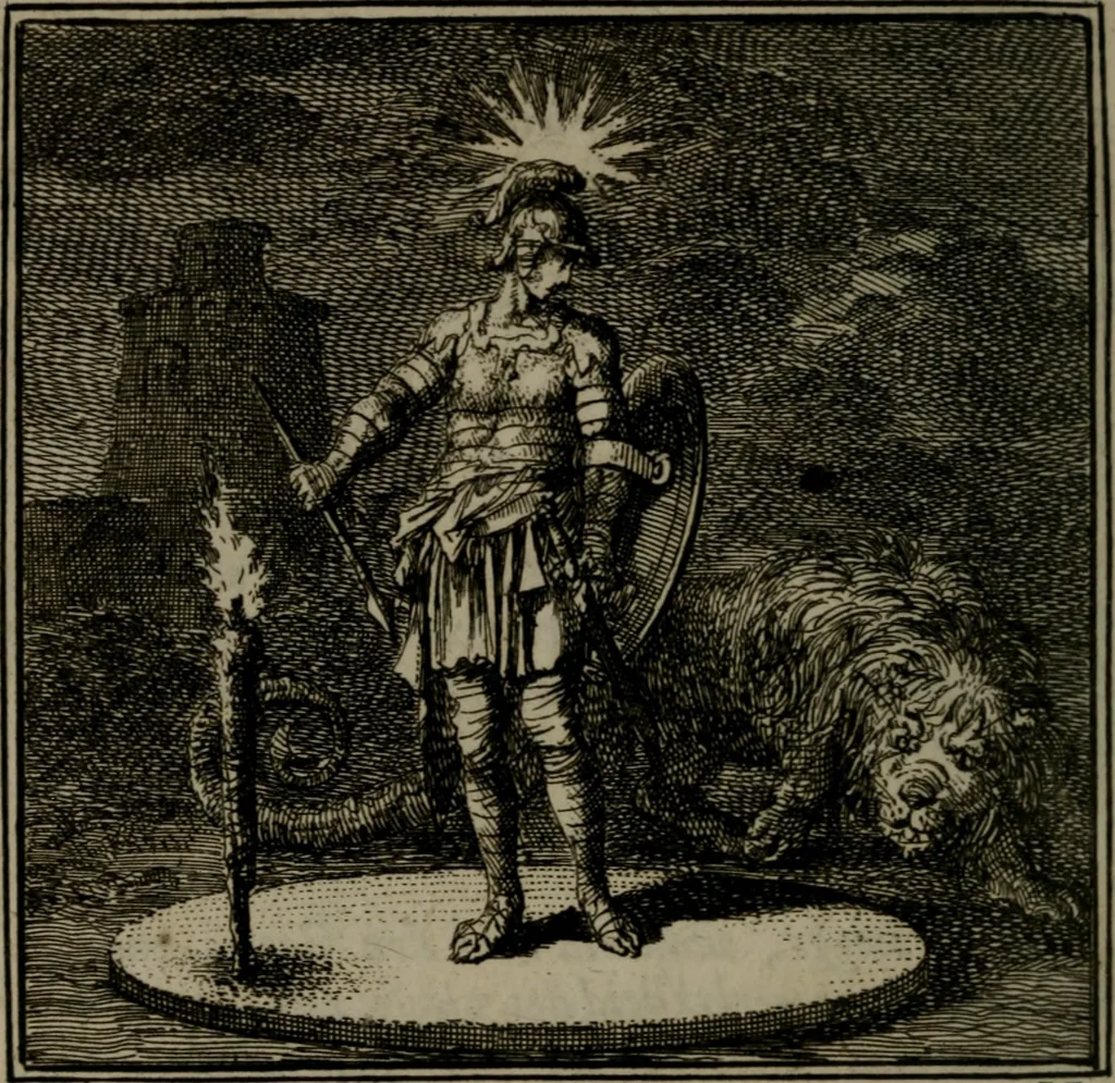 An illustration from De Onwaardige Wereld, 1728, leaf 59